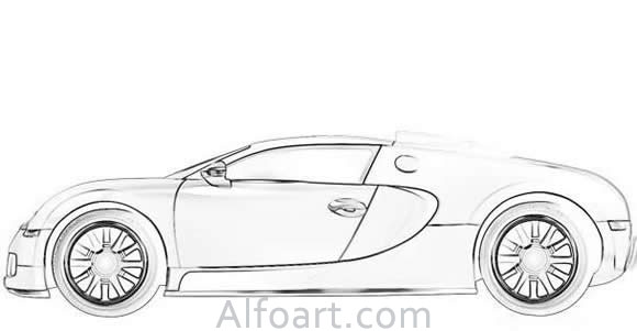580x301 photoshop drawing bugatti veyron illustration tutorial - Bugatti Drawing Step By Step