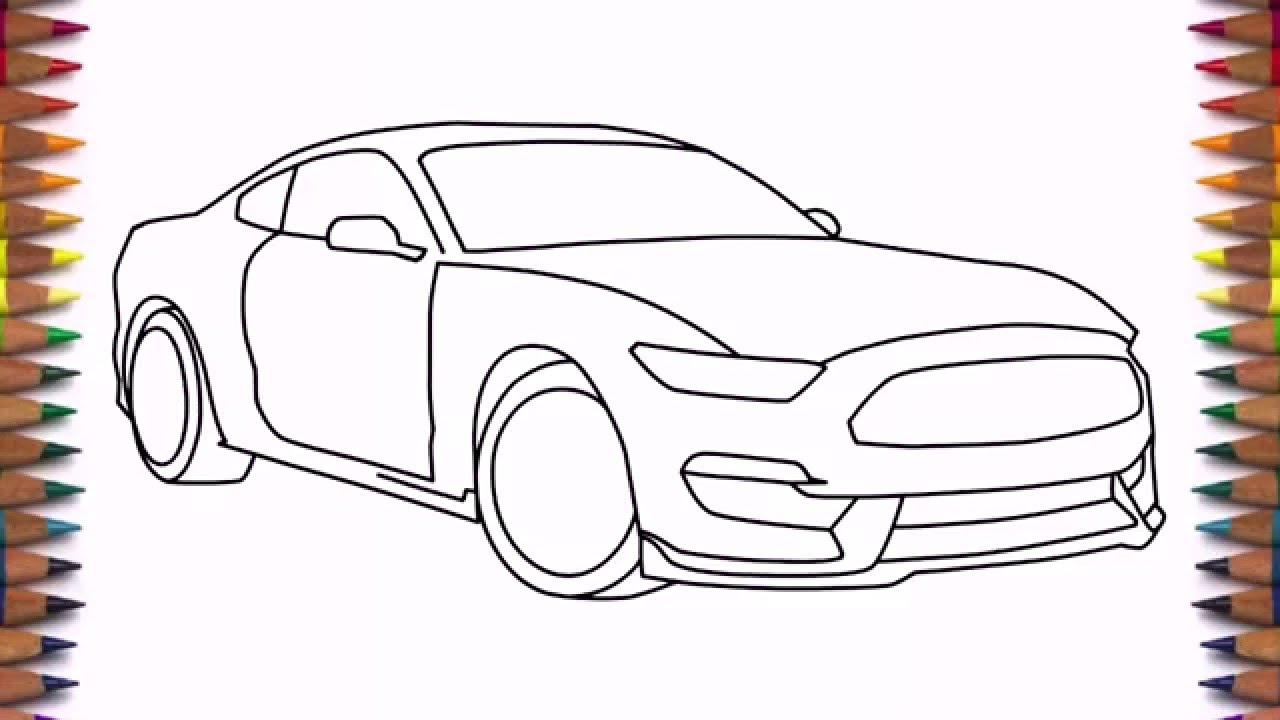 1280x720 Simple Car Drawing For Small Children Simple Car Drawing - Bugatti Drawing Step By Step