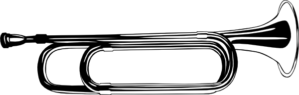 600x191 Bugle Clip Art - Bugle Drawing