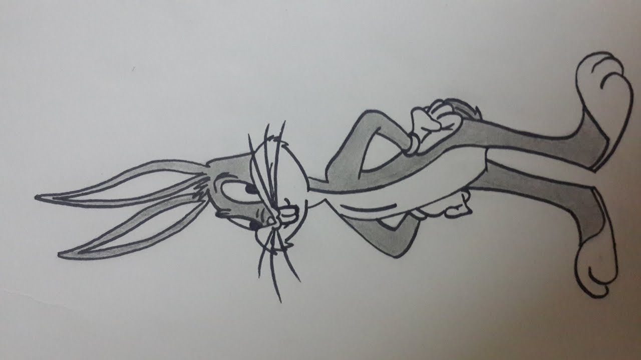 1280x720 Cartoon Drawing - Bugs Bunny Cartoon Drawing