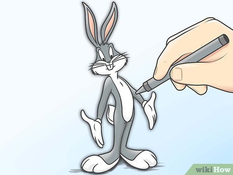 460x345 how to draw bugs bunny - Bugs Bunny Cartoon Drawing