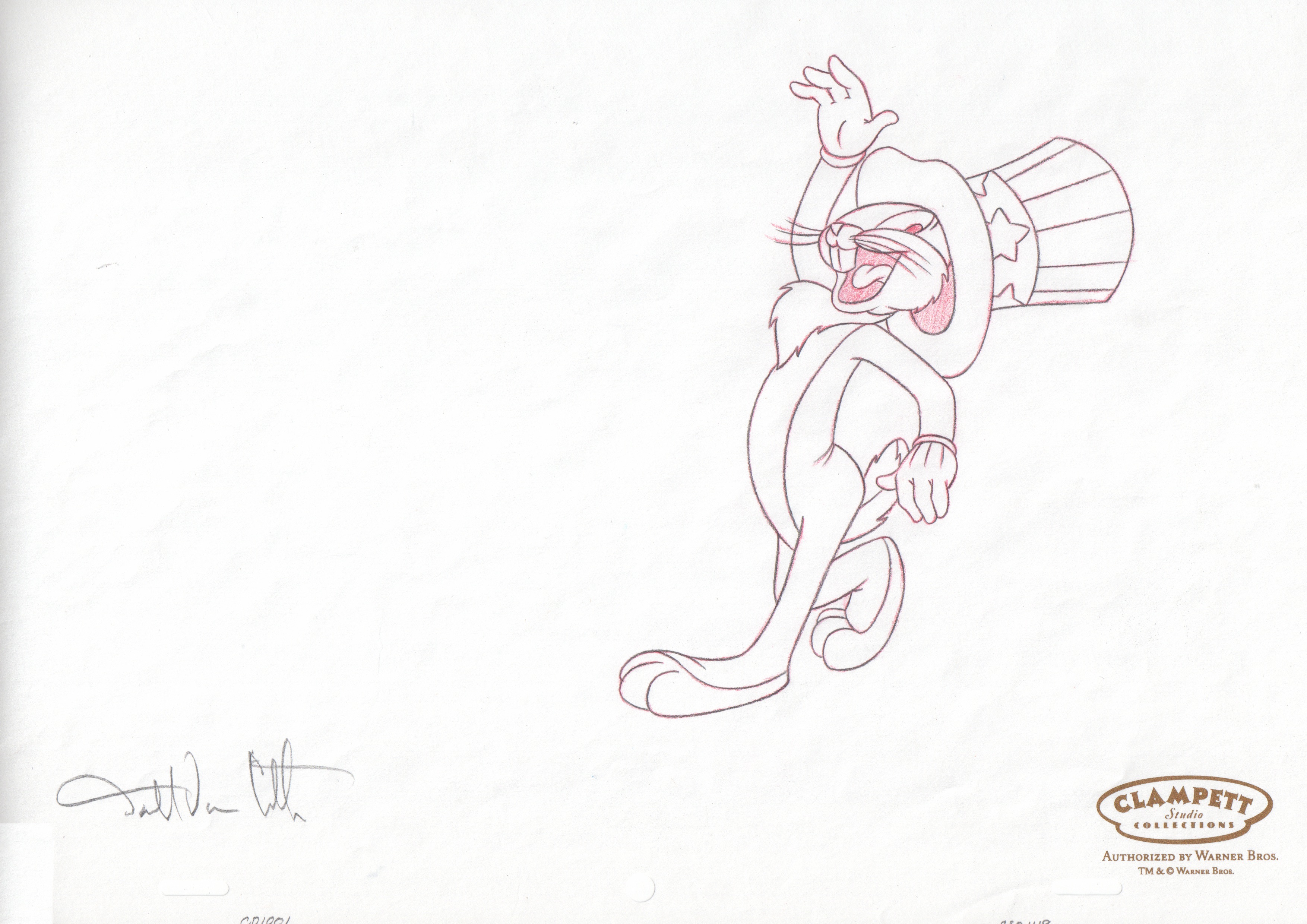 3508x2480 patriotic bugs bunny original graphite drawing - Bugs Bunny Drawing