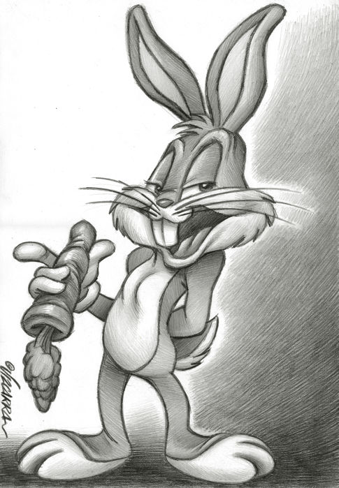 485x699 Proud Bugs Bunny - Bugs Bunny Drawing