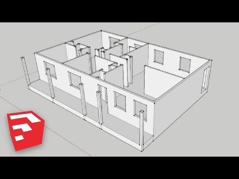 480x360 Sketchup Lessons Advanced House Building - Building A House Drawing