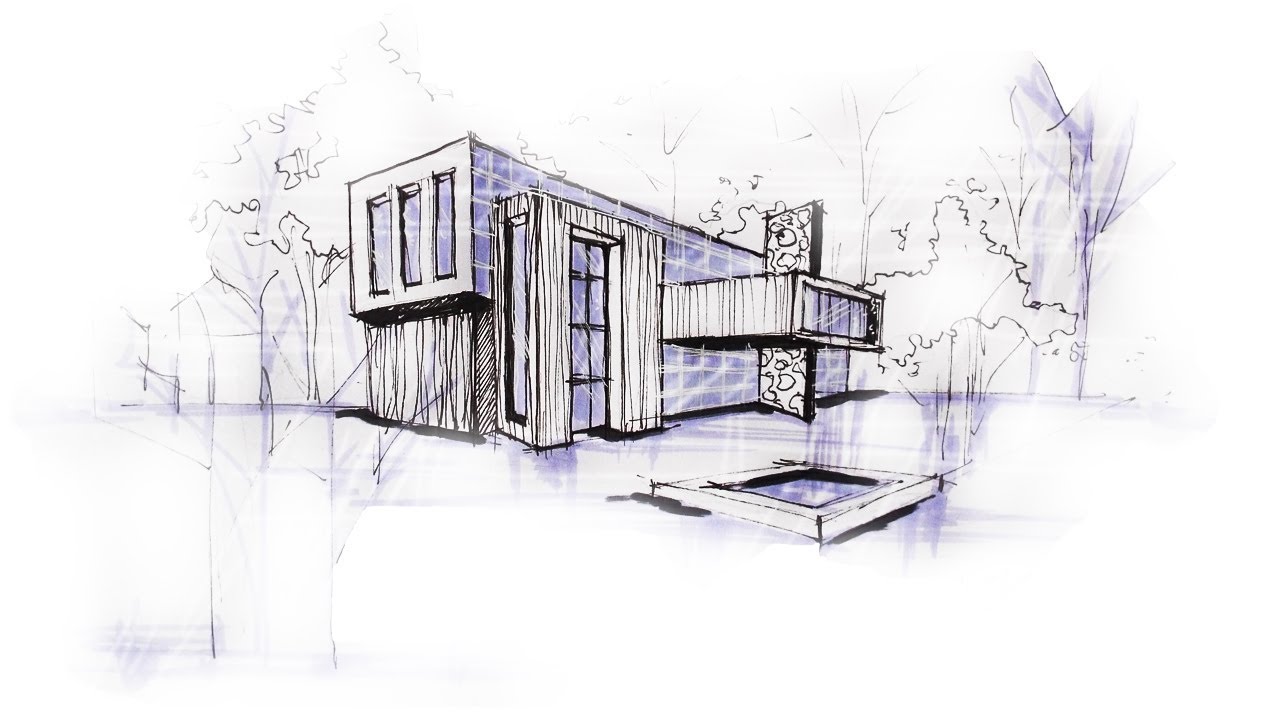 1280x720 how to draw a sketch building with spectrum noir markers - Building Architecture Drawing