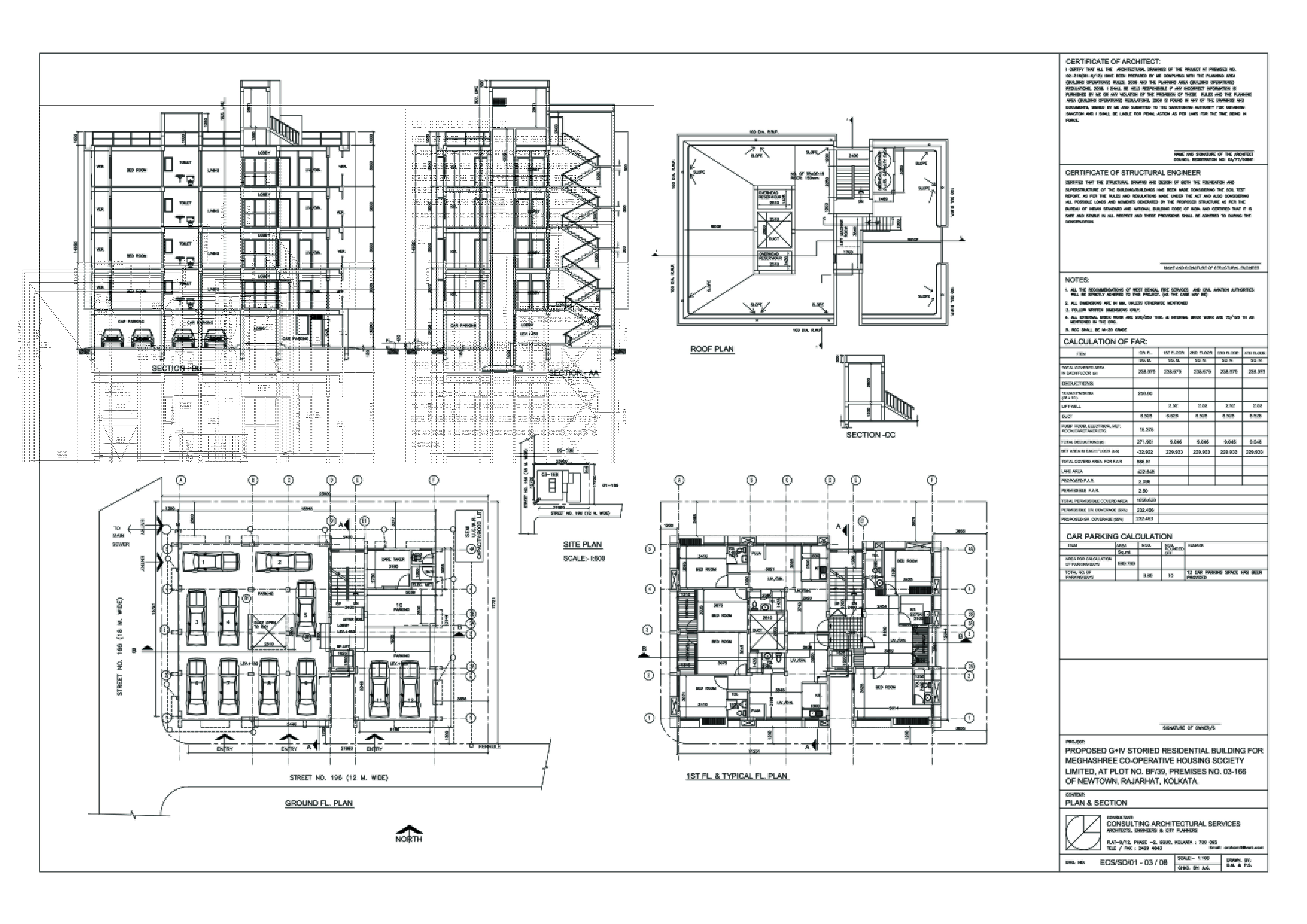 7017x4963 Working Drawing Sample It Building Kolkata Consulting - Building Details Drawing
