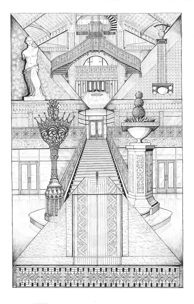 653x1023 Building Drawings Commemorating Great Buildings For Customers - Building Drawing