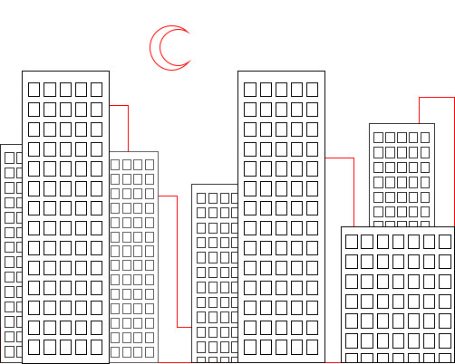 502x402 Drawing A Cartoon Building - Building Drawing Easy