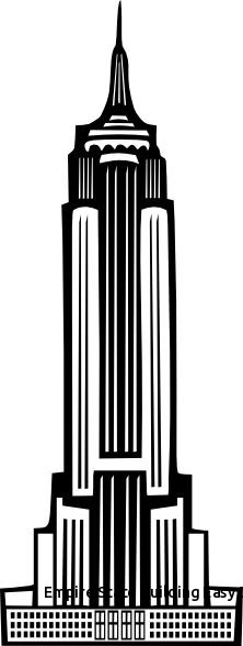 222x588 Empire State Building Easy Drawing - Building Drawing Easy