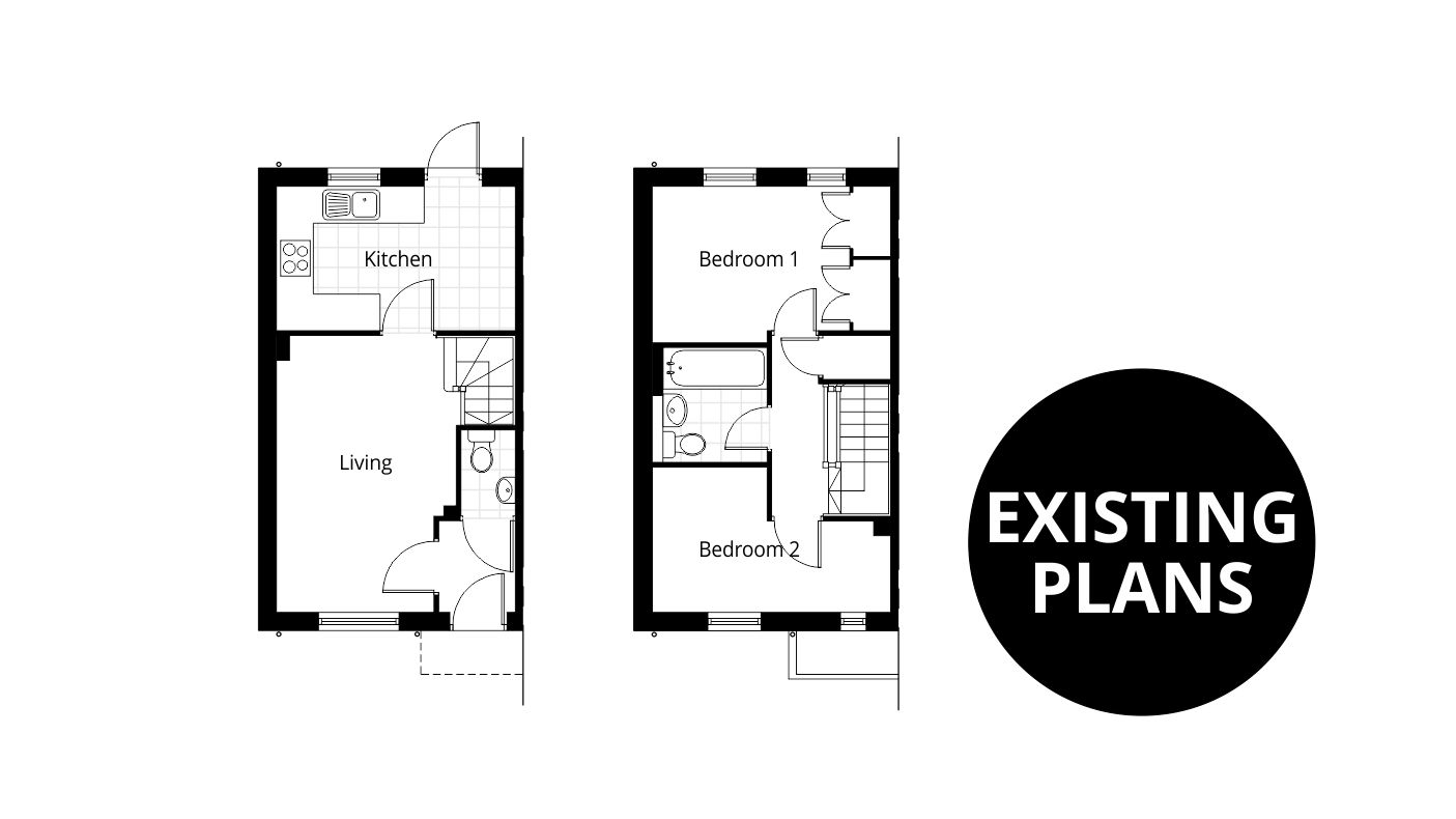 1405x790 Measured Building Survey - Building Drawing Plan