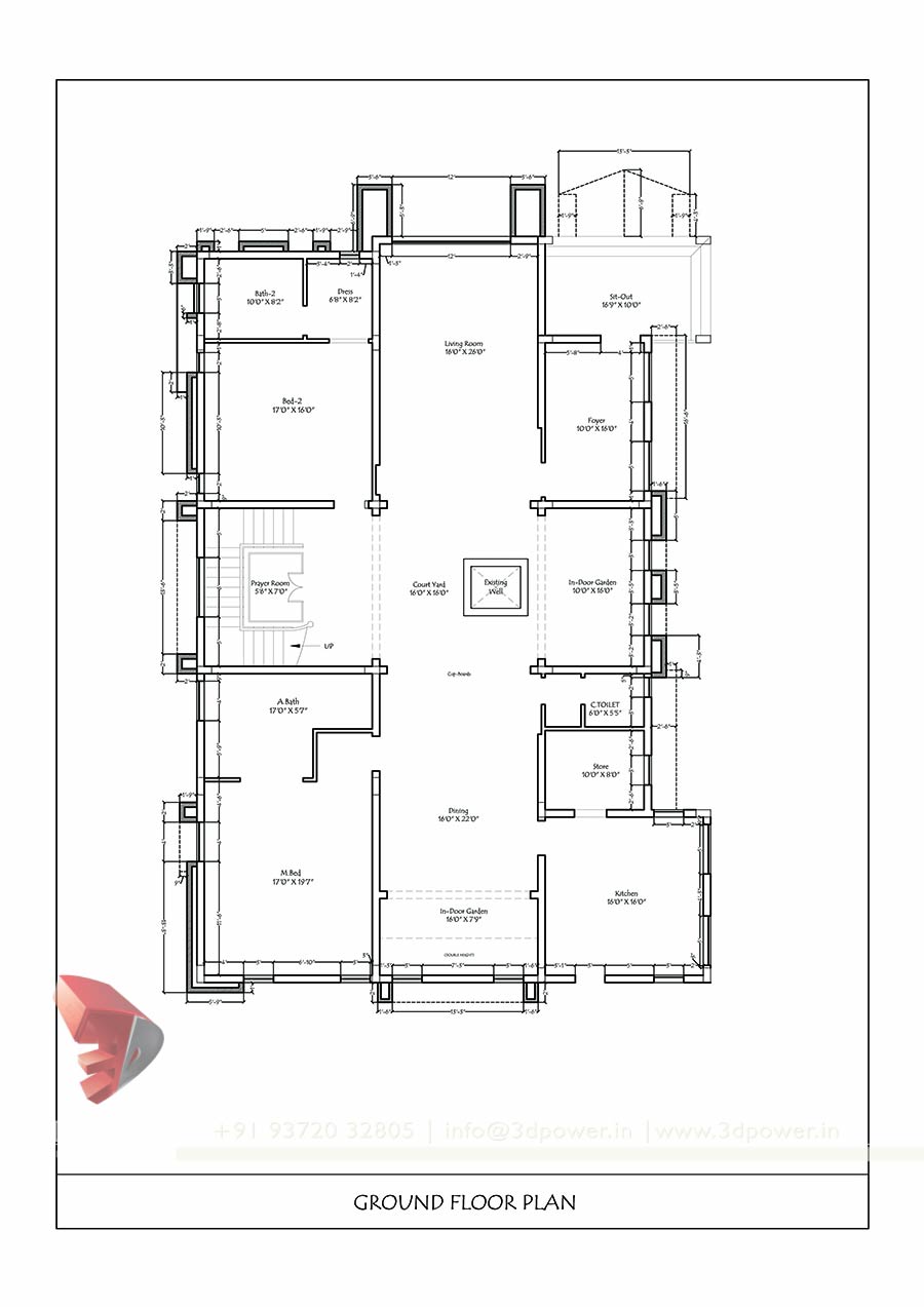 Building Drawing Plan Elevation Section Pdf at