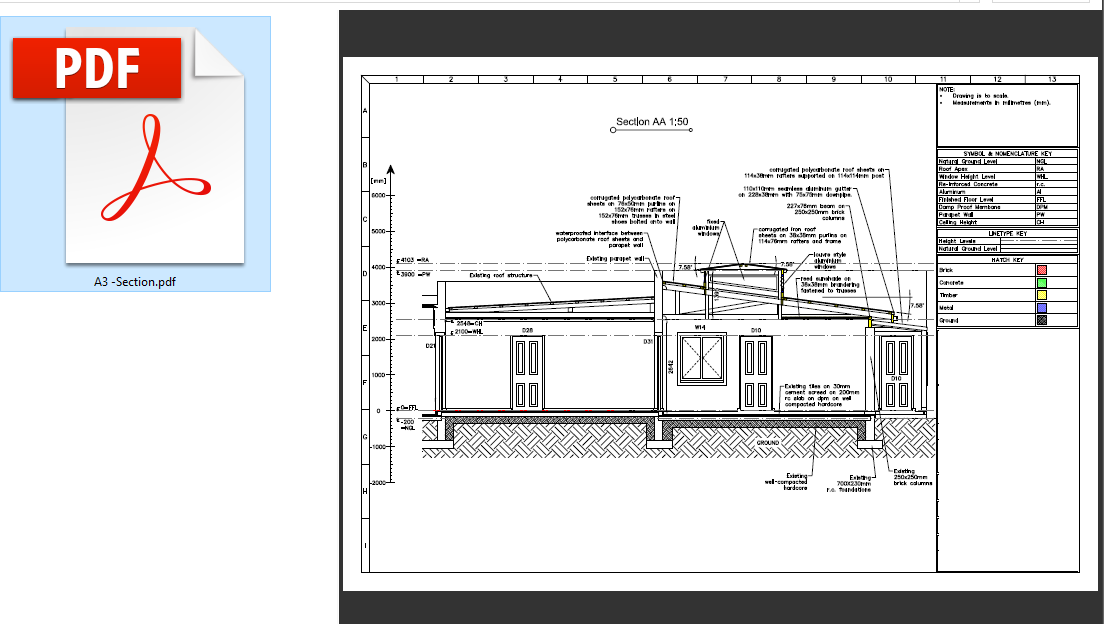 Building Drawing Plan Elevation Section Pdf at