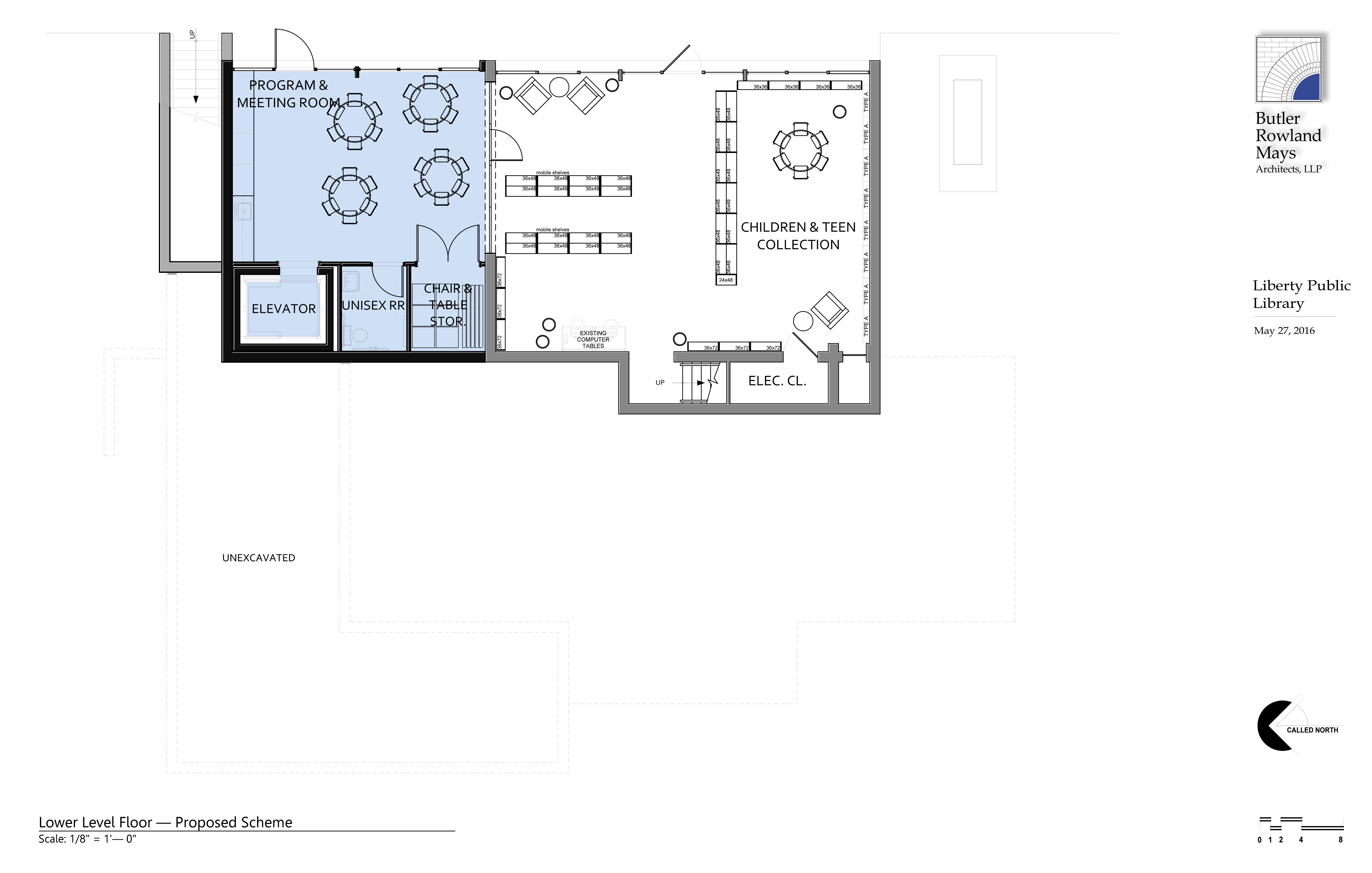 4950x3150 Liberty Public Library Building Plans - Building Drawing Program