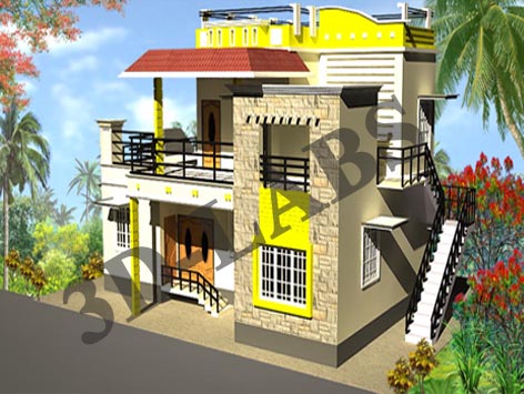 472x355 Building Elevation Dindigul - Building Elevation Drawing