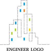196x200 Building Line Drawing Logo Vector - Building Line Drawing