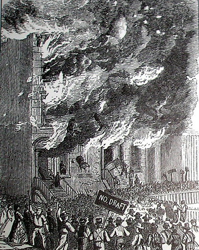 399x500 the place where new york's draft riots erupted mindful walker - Building On Fire Drawing
