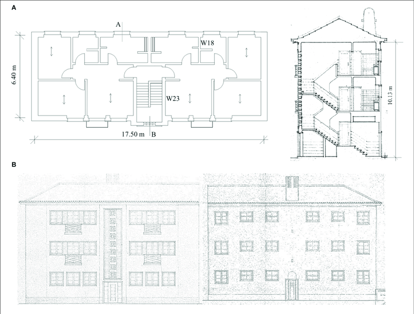 850x644 Drawing Of The Case Study - Building Section Drawing