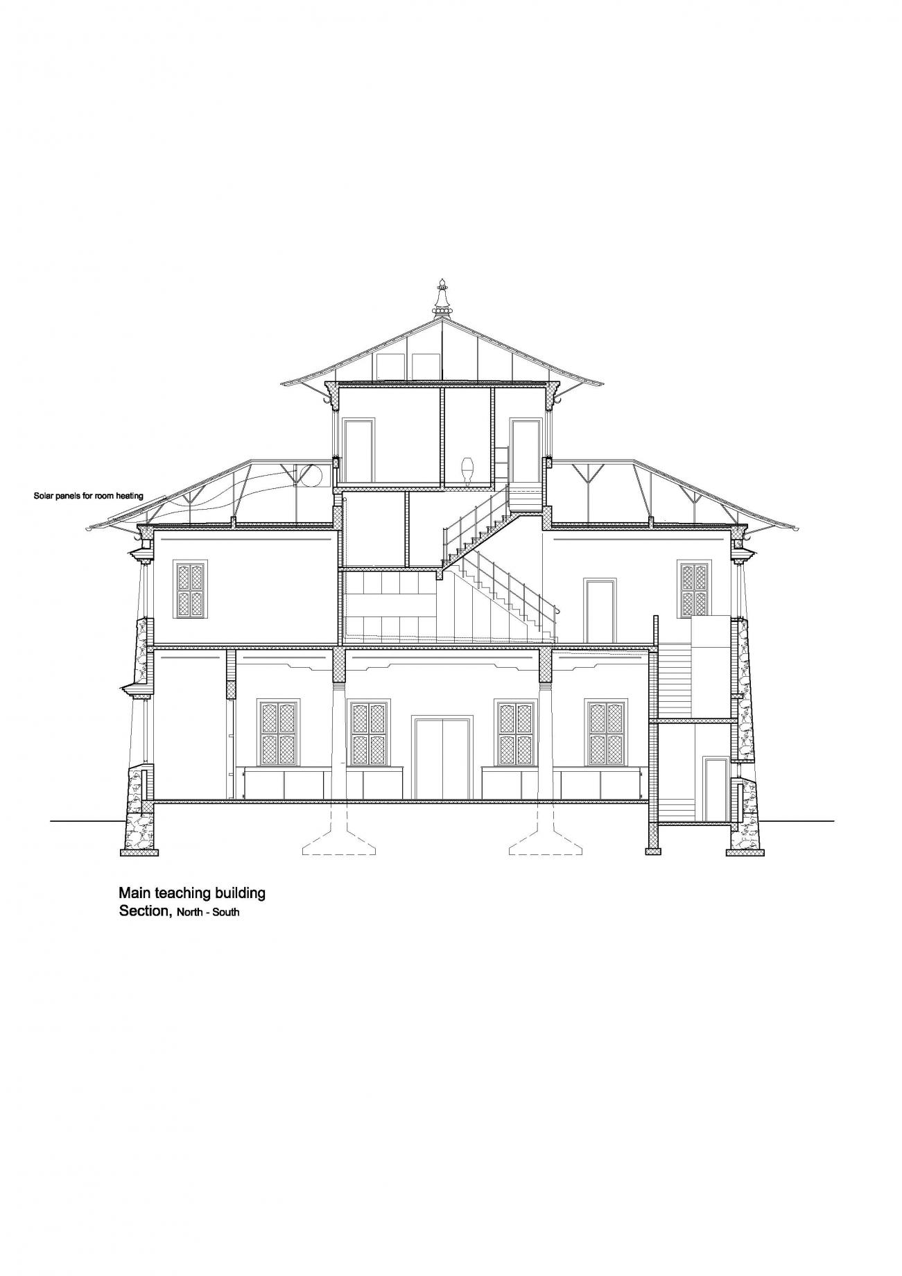 1301x1840 Main Teaching Building - Building Section Drawing