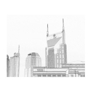 300x300 Nashville Skyline Sketch Batman Building Drawing - Building Skyline Drawing