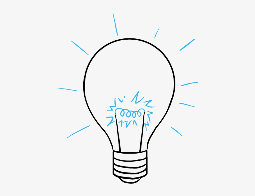 820x633 How To Draw Light Bulb - Bulb Drawing