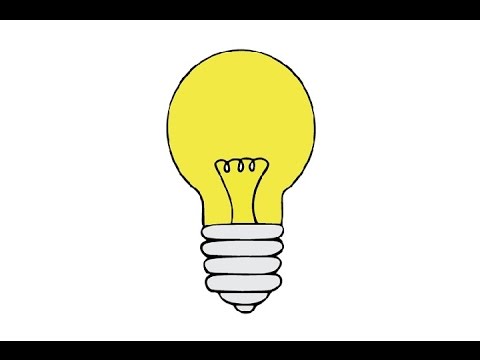 480x360 How To Draw A Light Bulb Easy Step - Bulb Drawing