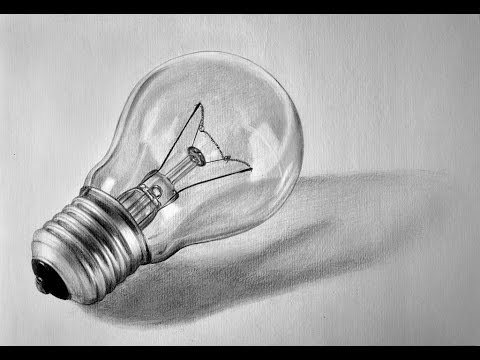 480x360 Realistic Bulb Drawing - Bulb Drawing
