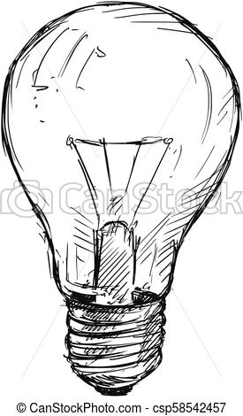 275x470 Vector Sketch Drawing Illustration Of Light Bulb Vector Artistic - Bulb Drawing
