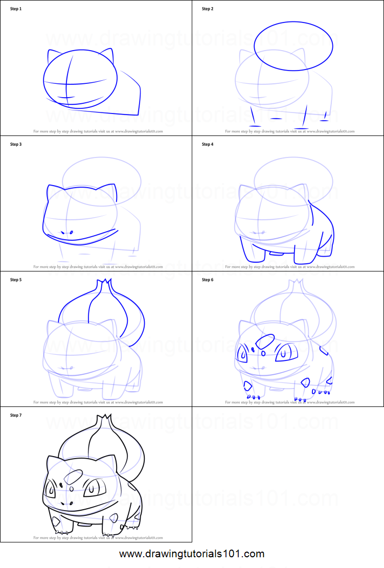 751x1111 How To Draw Bulbasaur From Pokemon Go Printable Step - Bulbasaur Drawing