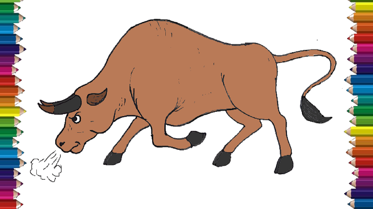1280x720 How To Draw A Bull - Bull Drawing