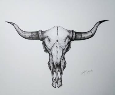 375x310 Bull Drawing - Bull Drawing