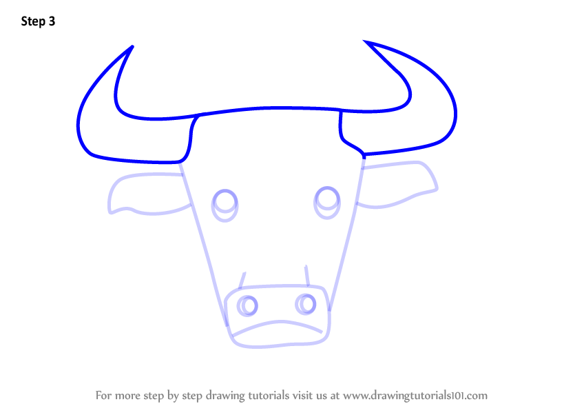 848x602 Learn How To Draw A Bull Face For Kids - Bull Drawing For Kids