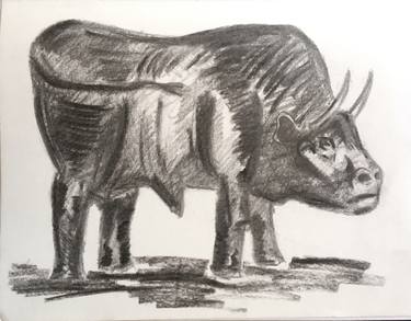 375x293 Picasso Bull - Bull Drawing Pictures