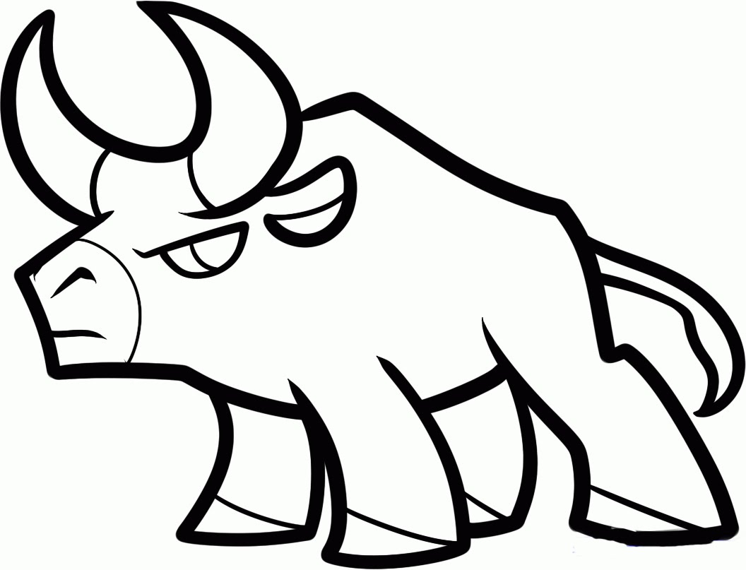 1056x807 easy sketch to bull face how to draw a bull - Bull Face Drawing