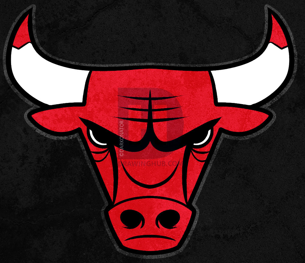 1016x876 how to draw the chicago bulls, chicago bulls, step - Bull Face Drawing