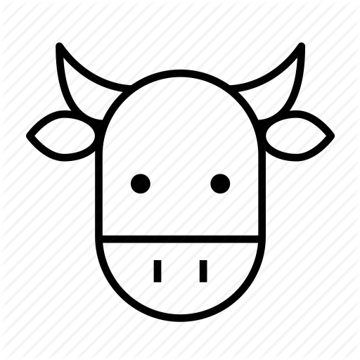 512x512 Animal, Bull, Cow, Cow Face, Farm Icon - Bull Face Drawing