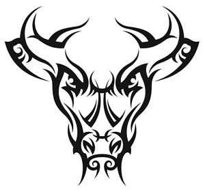 300x278 tribal tattoo bull head decal vinyl sticker laptop wall hood - Bull Head Drawing