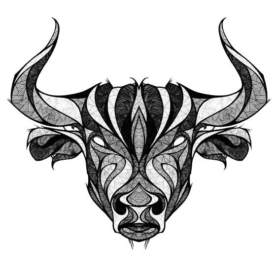 564x564 taurus the bull head tattoo design skulls taurus art, tattoos - Bull Head Drawing