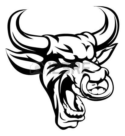 413x450 bull clipart bull head - Bull Head Drawing