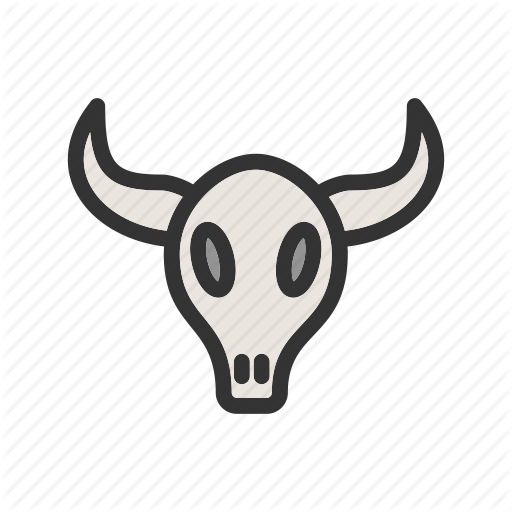 512x512 Animal, Bull, Cow, Head, Horns, Wildlife Icon - Bull Horns Drawing