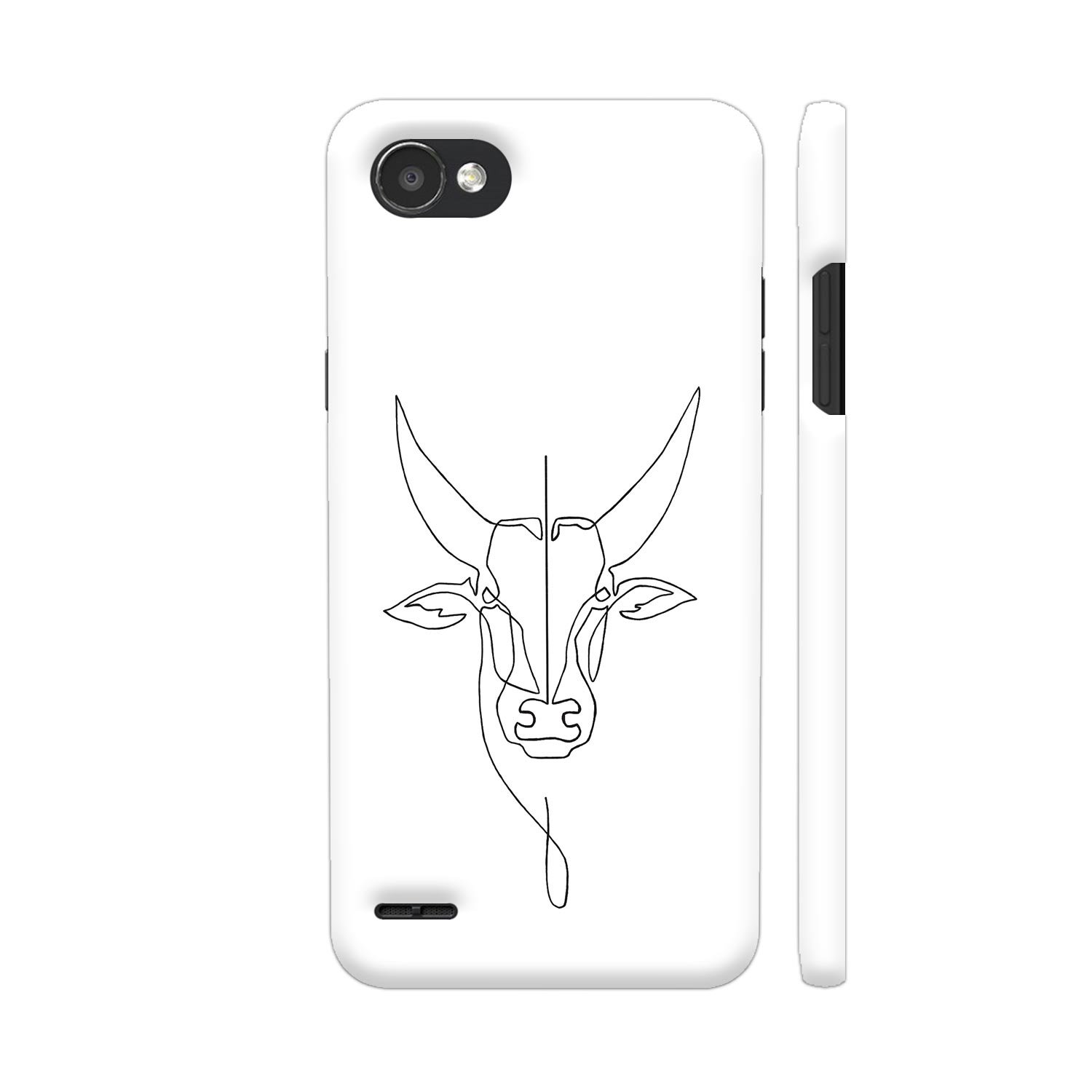 1500x1500 Colorpur Jallikattu Line Drawing On White Printed Back - Bull Line Drawing