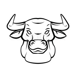 320x308 How To Draw A Bull Head Step - Bull Line Drawing