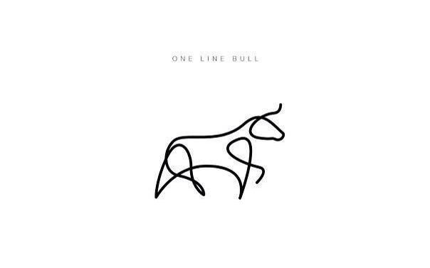 604x377 One Line Drawing Cow Tattoo Ideas Taurus Tattoos, Ox Tattoo - Bull Line Drawing