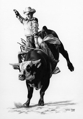 280x400 Bull Riding Drawings Drawing Below, As Well As The Team - Bull Riding Drawing