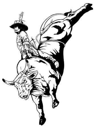334x441 Bull Riding Drawings - Bull Riding Drawing