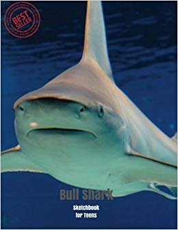 260x336 bull shark sketchbook for teens blank paper for drawing, doodling - Bull Shark Drawing