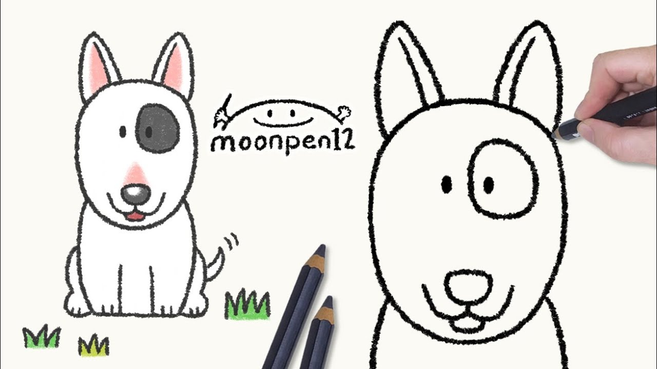 1280x720  - Bull Terrier Drawing