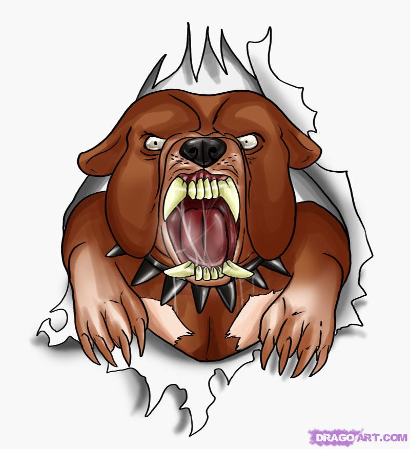 800x876 How To Draw A Bulldog Tattoo, Step - Bulldog Cartoon Drawing