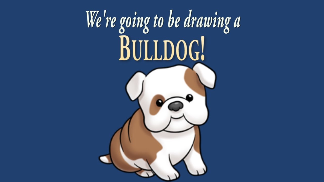 1280x720 How To Draw A Cute Little Bulldog Easy Drawing Artninja - Bulldog Cartoon Drawing