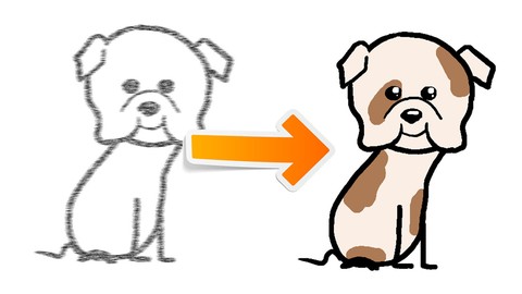 480x270 udemy coupon how to draw cute cartoon character in minutes - Bulldog Cartoon Drawing