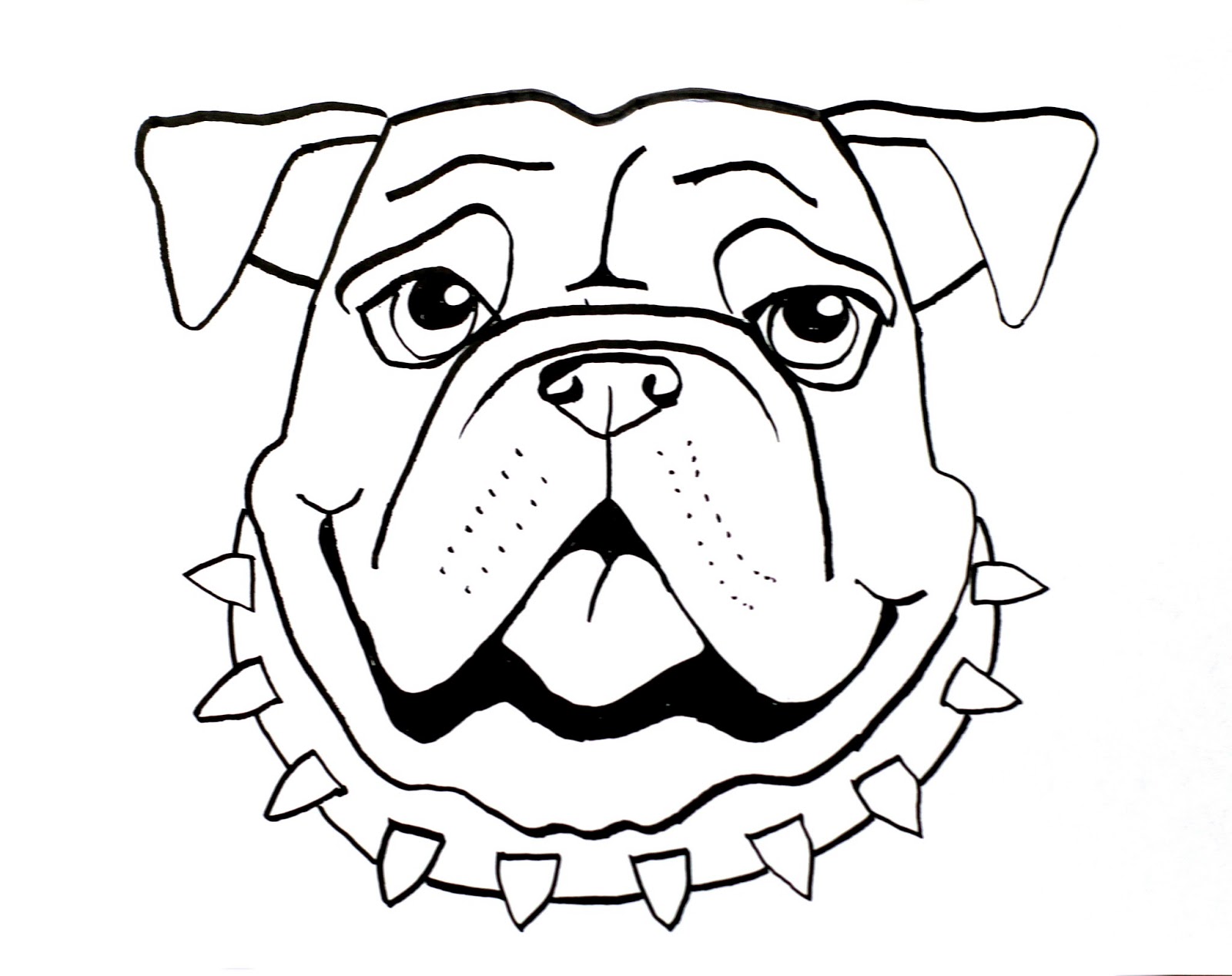 1600x1267 Smart Class Bull Dog Draw A Long - Bulldog Drawing
